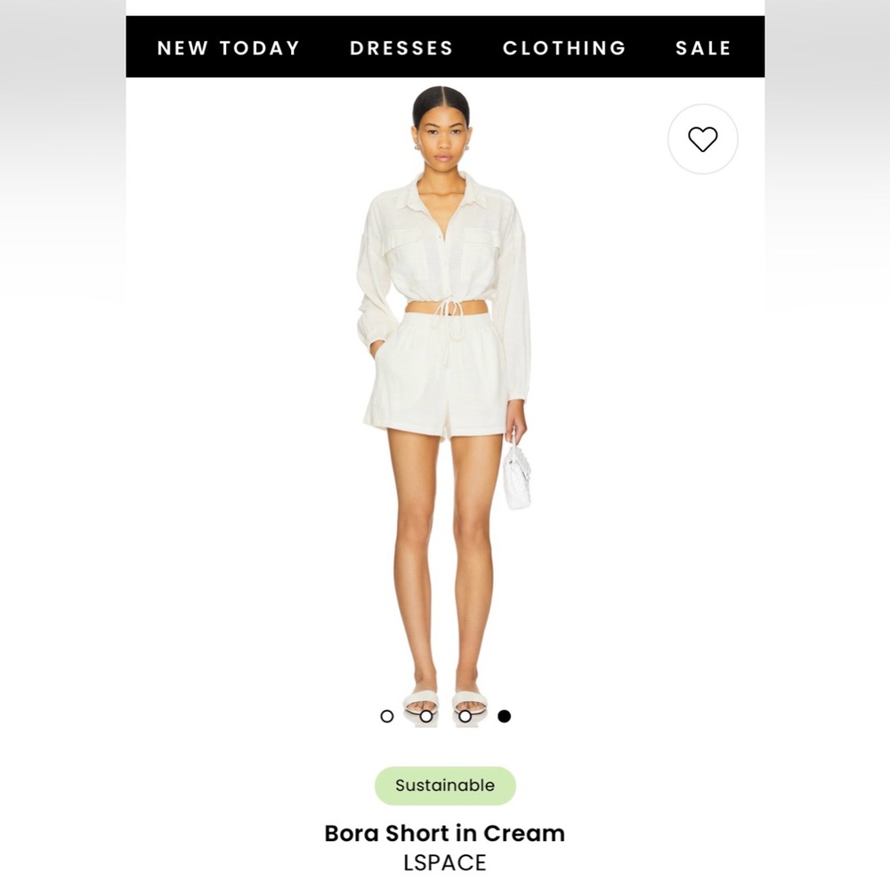 L*Space White/Cream Linen Shorts